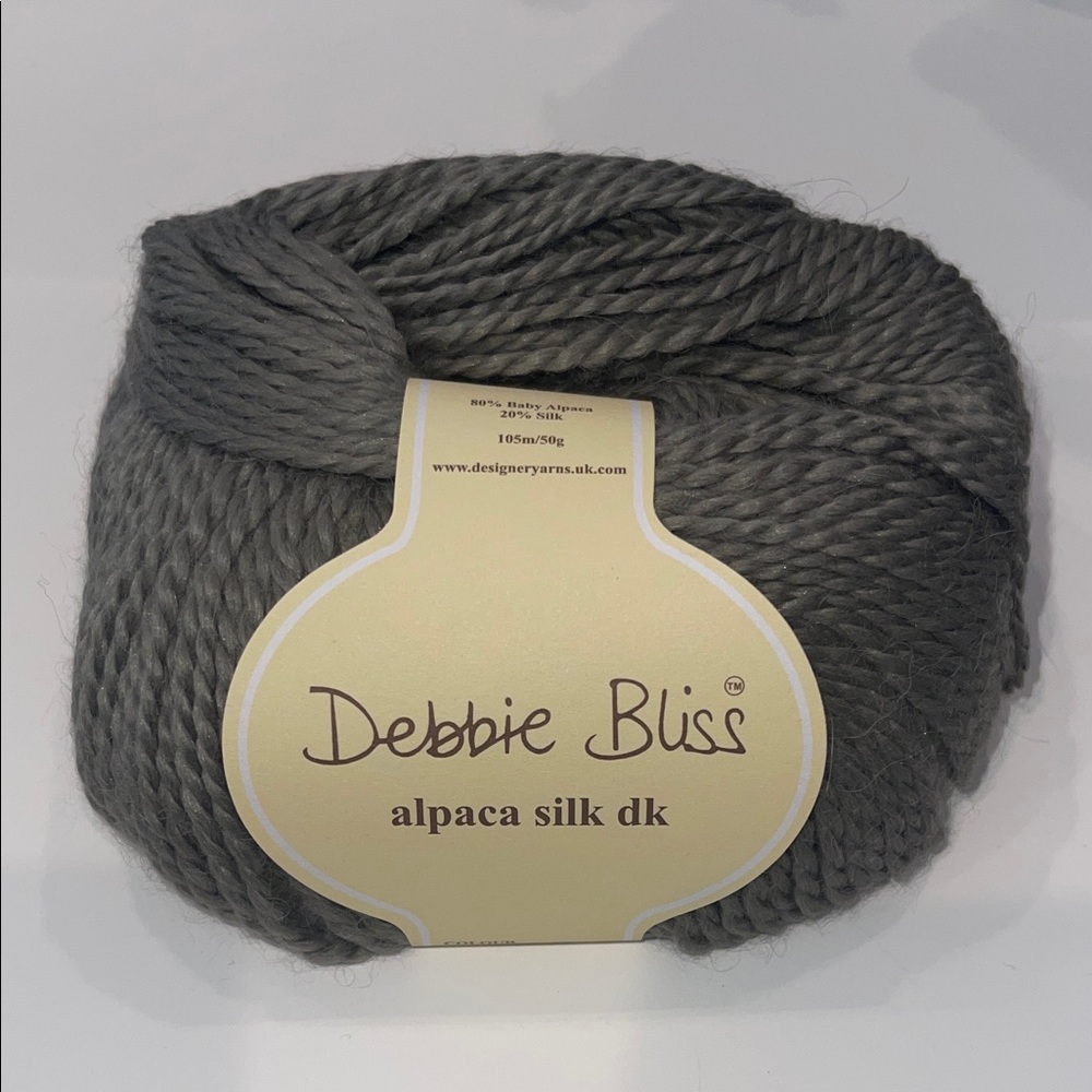 Debbie Bliss Alpaca Silk DK Yarn in Gray 20 skeins color 26003